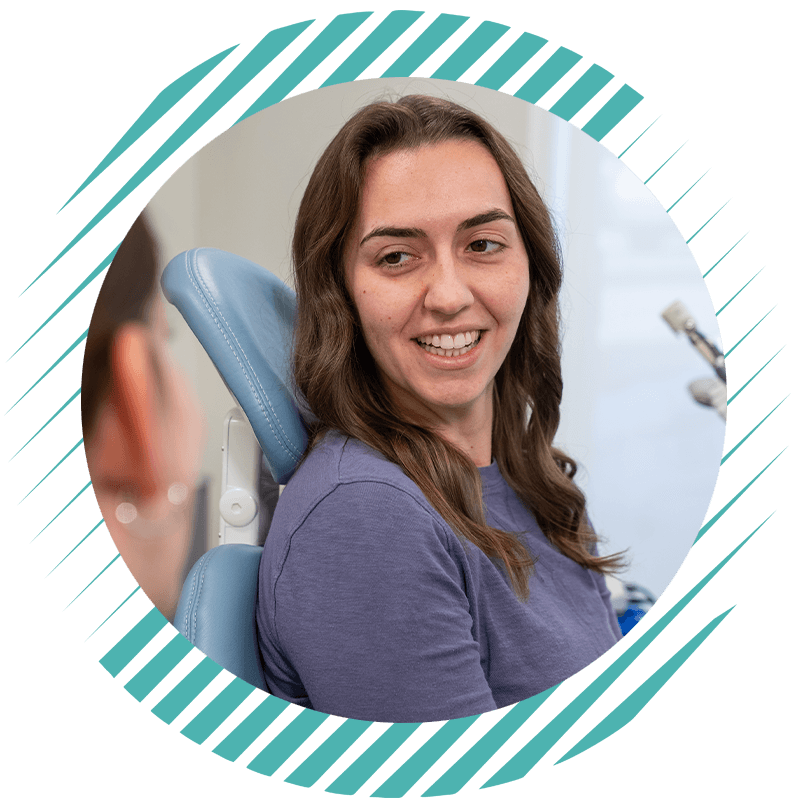 dental patient with new smile after treatment